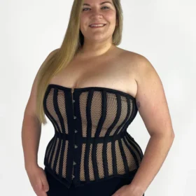 Plus Size Mesh Hourglass Curvy Longline Corset Top