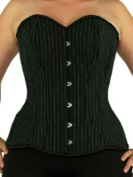 Plus Size Pinstripe Hourglass Curvy Longline Corset Top