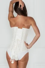 Instant Shape Steel Boned Brocade Longline Overbust Corset - Image 4
