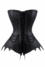 Black Gothic Bat Wing Overbust Corset curvycorset.com