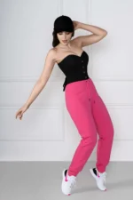 Black Cotton Twill Classic Steel Boned Waist Trainer Hip Gores