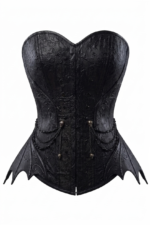 Black Gothic Bat Wing Overbust Corset curvycorset.com