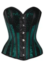 Historic Inspired Green Waist Taming Overbust Corset curvycorset.com