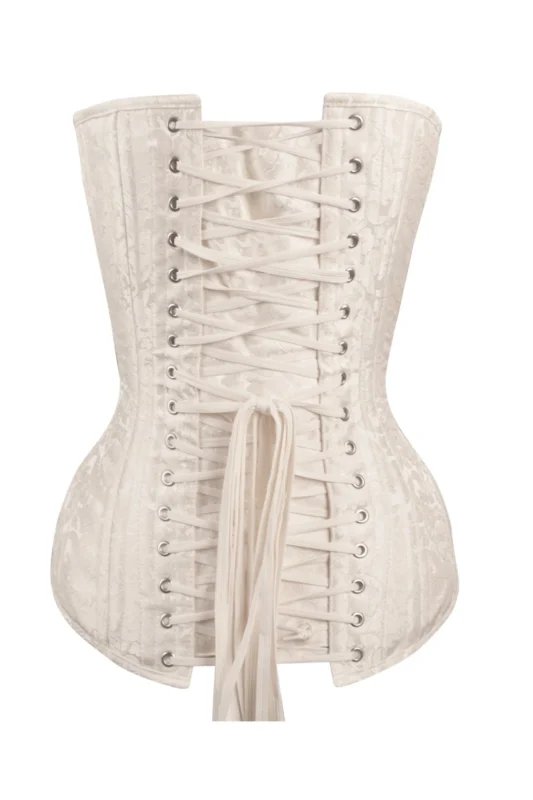 Black Cotton Twill Classic Steel Boned Waist Trainer Hip Gores