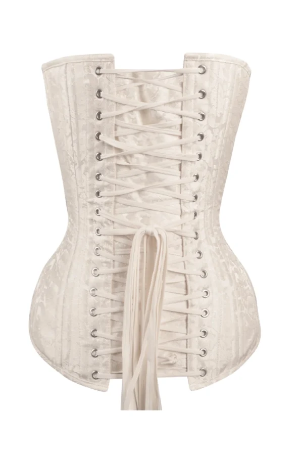 Black Cotton Twill Classic Steel Boned Waist Trainer Hip Gores
