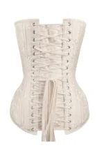 Black Cotton Twill Classic Steel Boned Waist Trainer Hip Gores