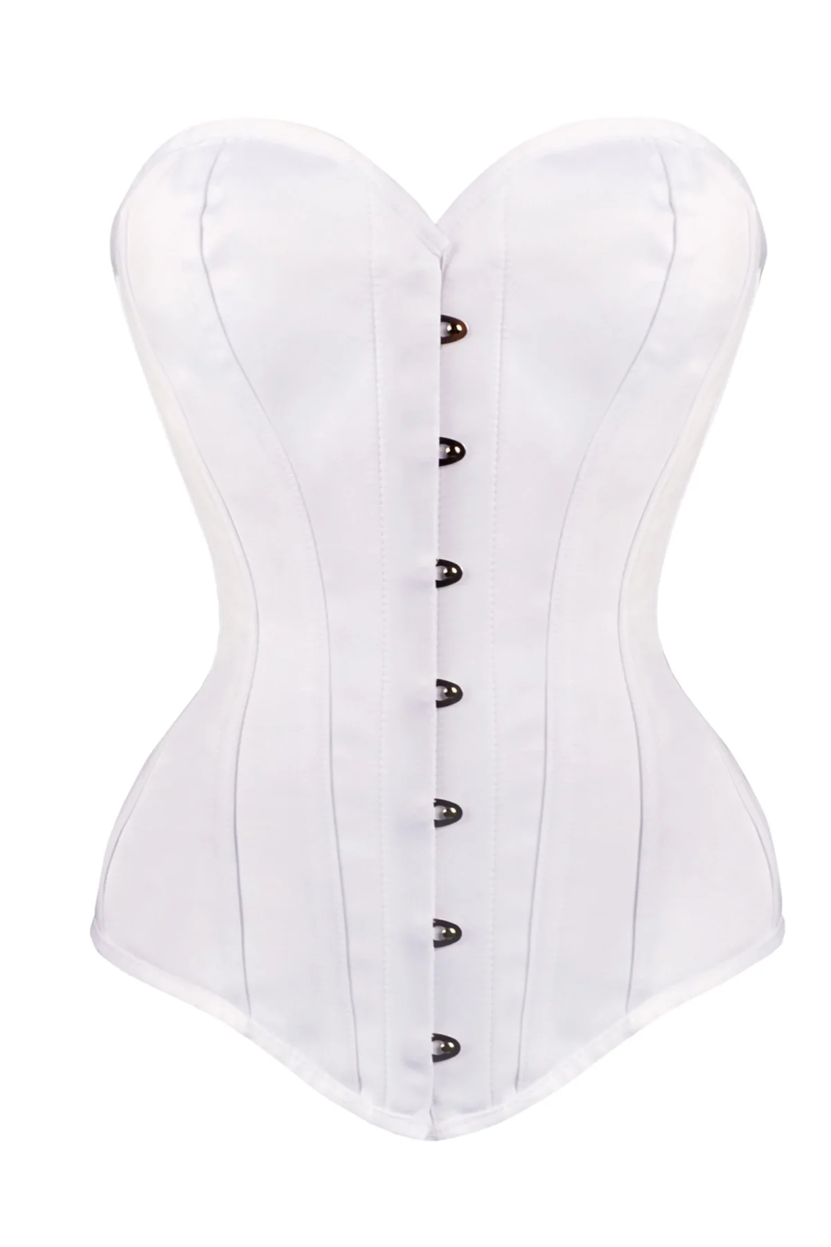 Black Cotton Twill Classic Steel Boned Waist Trainer Hip Gores