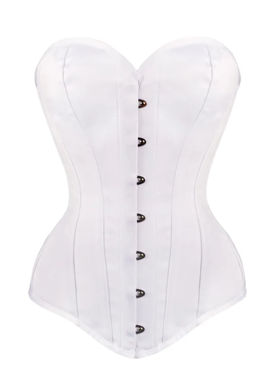 Black Cotton Twill Classic Steel Boned Waist Trainer Hip Gores