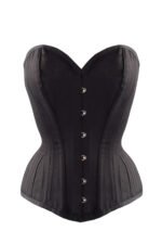Classic Long Black Steel Boned Waist Taming Corset curvycorset.com