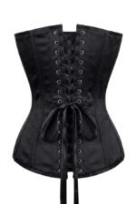 Classic Long Black Steel Boned Waist Taming Corset curvycorset.com