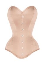 Black Cotton Twill Classic Steel Boned Waist Trainer Hip Gores