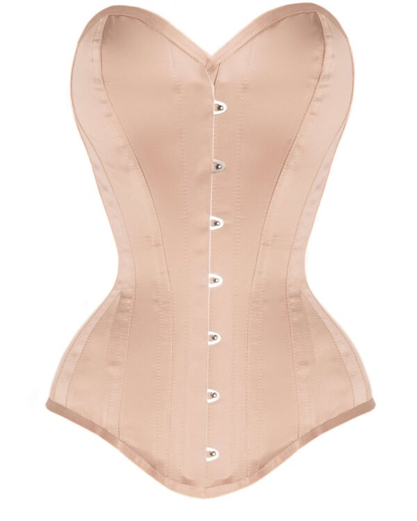 Black Cotton Twill Classic Steel Boned Waist Trainer Hip Gores