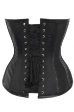 Black Brocade Strapless Gothic Corset Bustier Top curvycorset.com