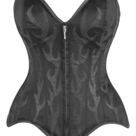 Gothic Steel Boned Waist Training Strapless Gothic Top curvycorset.com