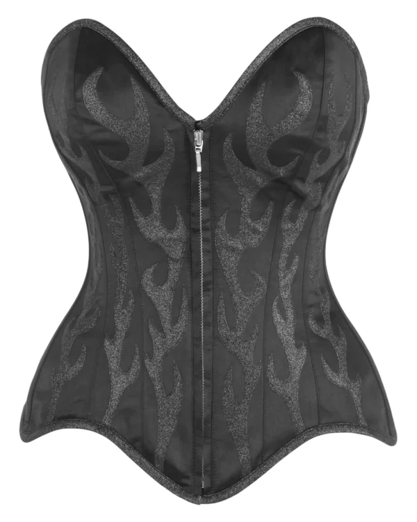 Gothic Steel Boned Waist Training Strapless Gothic Top curvycorset.com