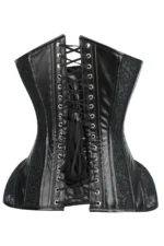 Strapless Leather Gothic Butier Corset Top with Hip Panels curvycorset.com