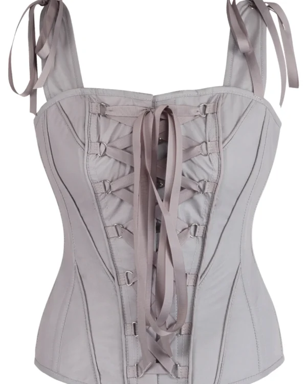 Vintage Overbust Gothic Corset Bustier Top curvycorset.com