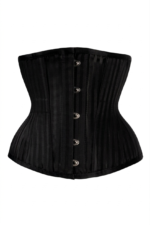 Waist Training Striped Underbust Black Gothic Corset curvycorset.com