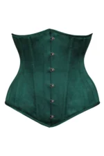Dark Green Underbust Waist Taming Gothic Corset curvycorset.com