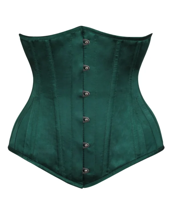 Dark Green Underbust Waist Taming Gothic Corset curvycorset.com