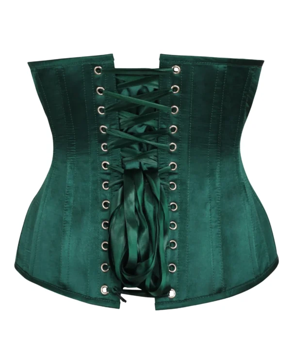Dark Green Underbust Waist Taming Gothic Corset curvycorset.com