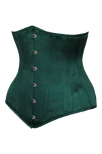 Dark Green Underbust Waist Taming Gothic Corset curvycorset.com