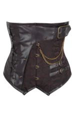 steampunk corset , steampunk corset top , corset top , steampunk bustier , halloween top , brocade corset dress , punk corset , steampunk fashion