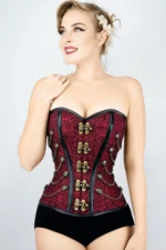 steampunk corset , steampunk corset top , corset top , steampunk bustier , halloween top , brocade corset dress