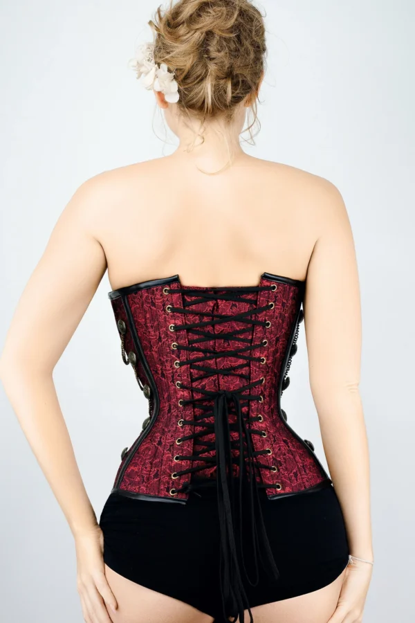 steampunk corset , steampunk corset top , corset top , steampunk bustier , halloween top , brocade corset dress
