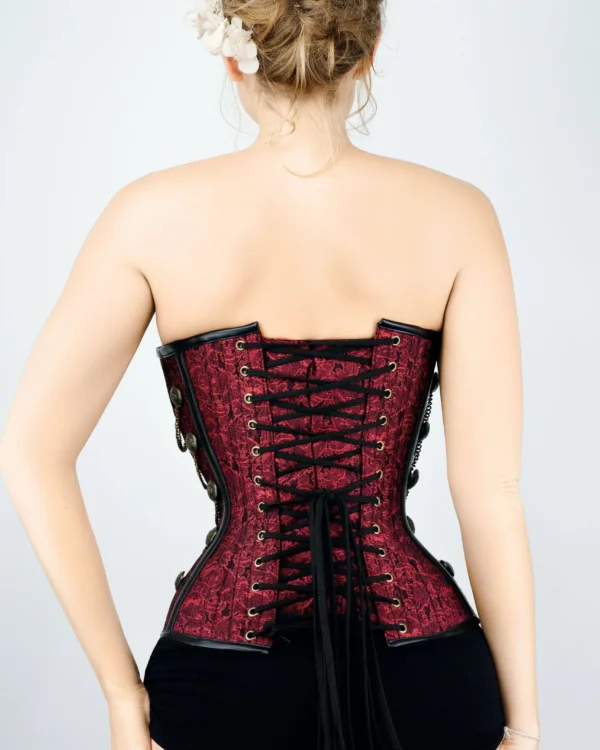 steampunk corset , steampunk corset top , corset top , steampunk bustier , halloween top , brocade corset dress