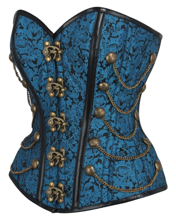 steampunk corset , steampunk corset top , corset top , steampunk bustier , halloween top , brocade corset dress , punk corset , steampunk fashion