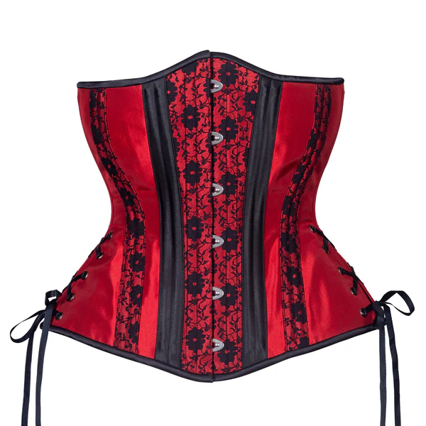 thumbnail image 2 of Pure Black White Red Boned Underbust Cupless Corset Top Lingerie - S To 6XL H2 2 of 5