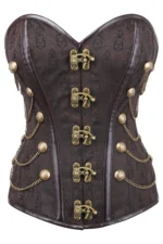 steampunk corset , steampunk corset top , corset top , steampunk bustier , halloween top , brocade corset dress , punk corset , steampunk fashion