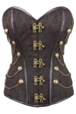 steampunk corset , steampunk corset top , corset top , steampunk bustier , halloween top , brocade corset dress , punk corset , steampunk fashion