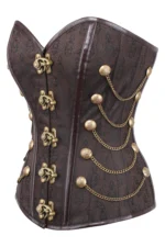 steampunk corset , steampunk corset top , corset top , steampunk bustier , halloween top , brocade corset dress , punk corset , steampunk fashion