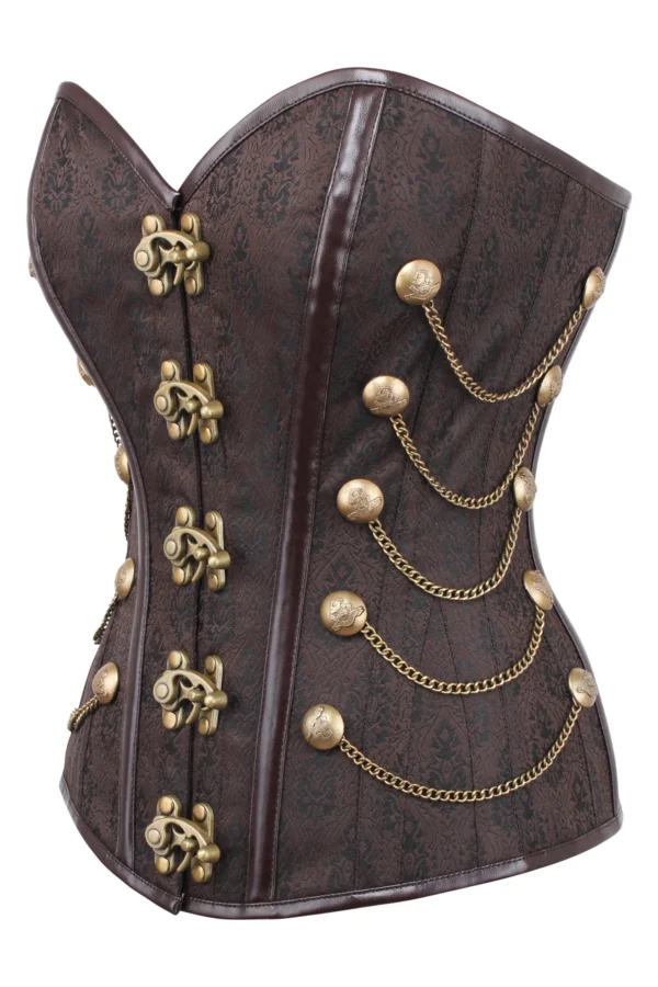 steampunk corset , steampunk corset top , corset top , steampunk bustier , halloween top , brocade corset dress , punk corset , steampunk fashion