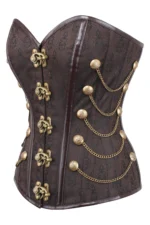 steampunk corset , steampunk corset top , corset top , steampunk bustier , halloween top , brocade corset dress , punk corset , steampunk fashion