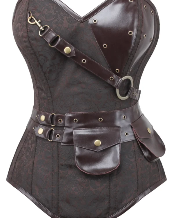 steampunk corset , steampunk corset top , corset top , steampunk bustier , halloween top , brocade corset dress , punk corset , steampunk fashion