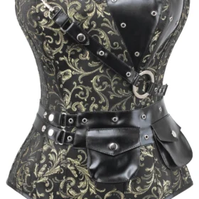 steampunk corset , steampunk corset top , corset top , steampunk bustier , halloween top , brocade corset dress , punk corset , steampunk fashion