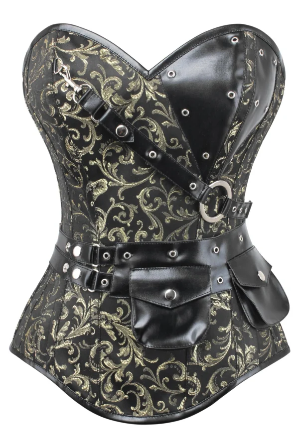 steampunk corset , steampunk corset top , corset top , steampunk bustier , halloween top , brocade corset dress , punk corset , steampunk fashion