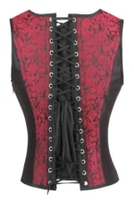 Red and Black Steampunk Gothic Overbust Corset curvycorset.com