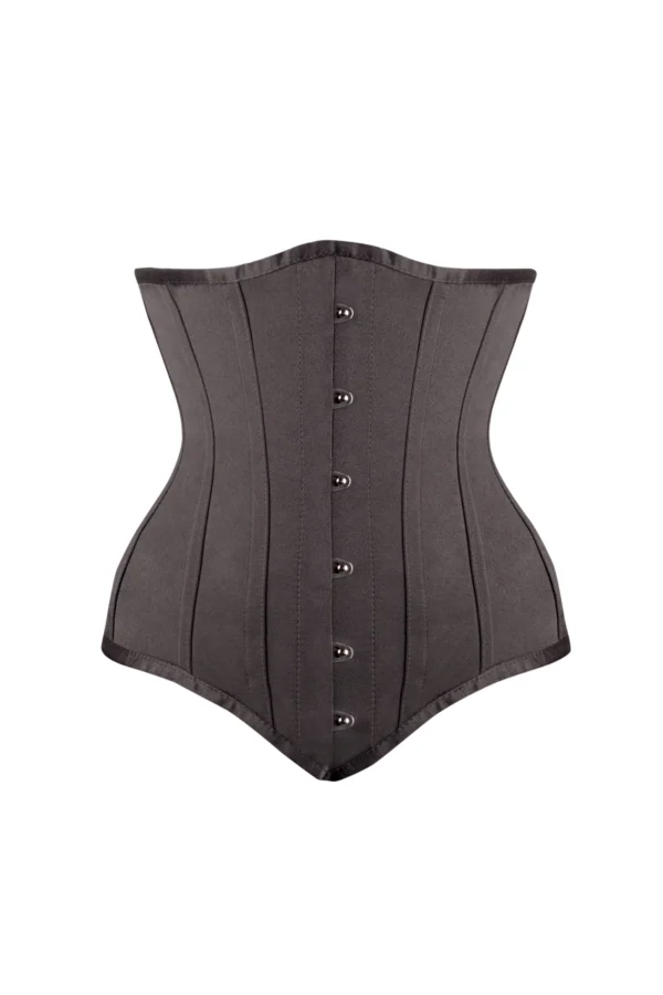 Instant Shape Black Satin Gothic Longline Underbust Corset