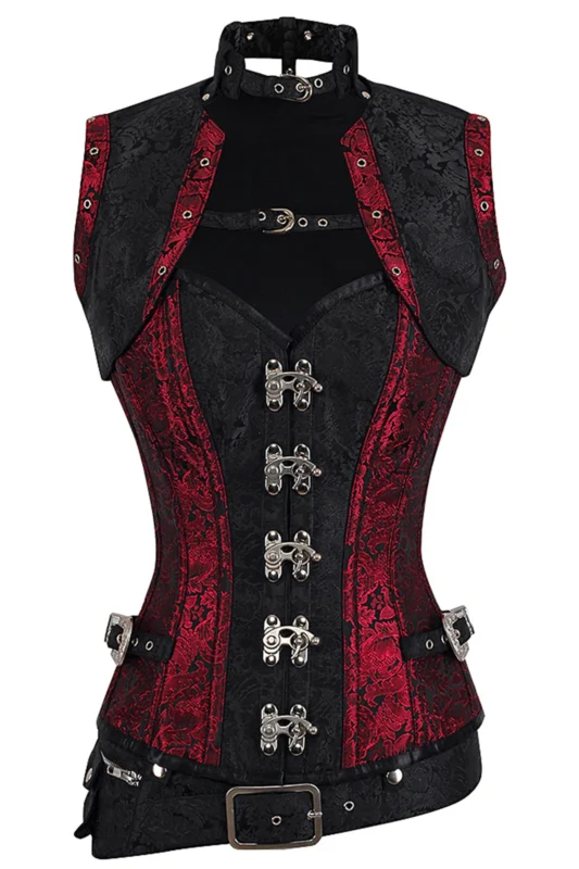 steampunk corset , steampunk corset top , corset top , steampunk bustier , halloween top , brocade corset dress , punk corset , steampunk fashion