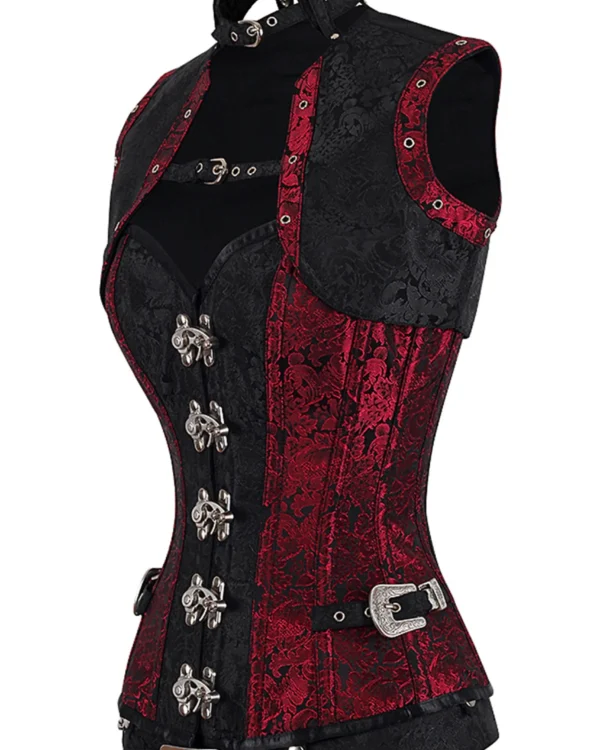 steampunk corset , steampunk corset top , corset top , steampunk bustier , halloween top , brocade corset dress , punk corset , steampunk fashion