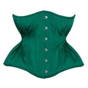 Deep Forest Green Satin Hourglass Curvy Extreme Corset