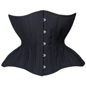Black Cotton Underbust Regular Curvy Extreme Corset