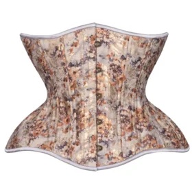 Curvy Extreme Corset Floral Shimmer in Sepia Straight Regular Gemini Silhouette