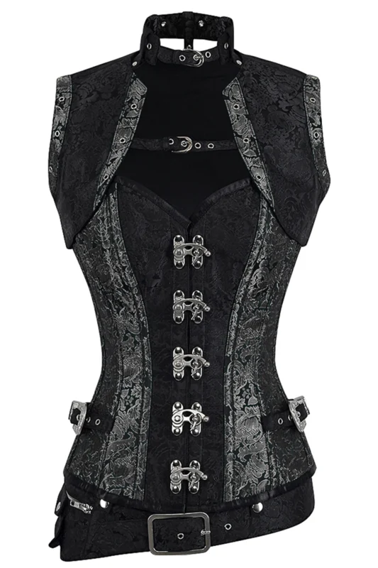 steampunk corset , steampunk corset top , corset top , steampunk bustier , halloween top , brocade corset dress , punk corset , steampunk fashion