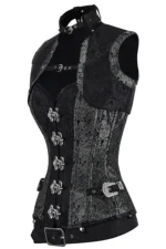 steampunk corset , steampunk corset top , corset top , steampunk bustier , halloween top , brocade corset dress , punk corset , steampunk fashion