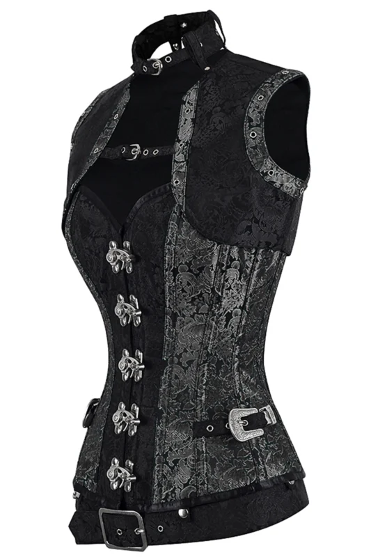 steampunk corset , steampunk corset top , corset top , steampunk bustier , halloween top , brocade corset dress , punk corset , steampunk fashion